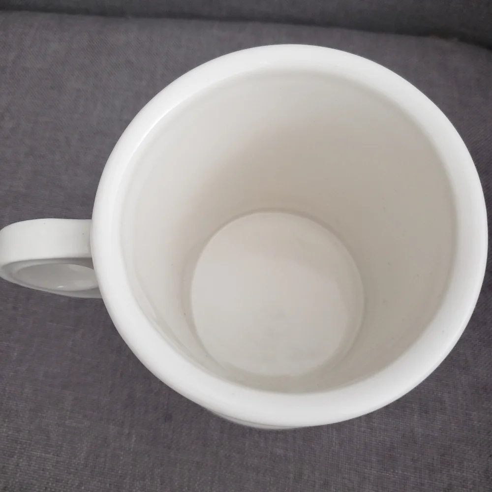 Anthropologie Retro Monogram S Letter Mug White With Black Initial Shaving Style